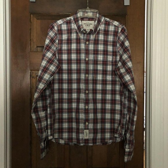 Mens ABERCROMBIE FITCH Muscle Fit Button Up Plaid - Picture 3 of 6